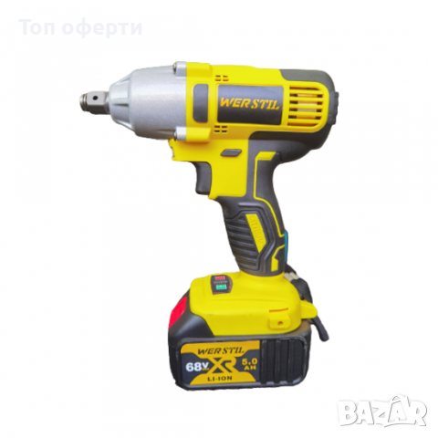 Професионален акумулаторен ударен гайковерт WERSTIL 68V 6AH 350 N/M, снимка 2 - Други инструменти - 36319640