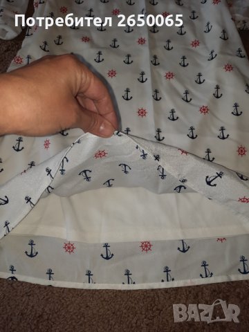 Нова бяла рокля с котви М размер!, снимка 2 - Рокли - 41016834