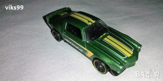 Hot Wheels 1970 Green Camaro TM GM , снимка 7 - Колекции - 47641646