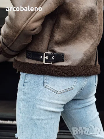 Дамско велурено яке с кожух KASAMIRA, 2цвята , снимка 10 - Якета - 48558374