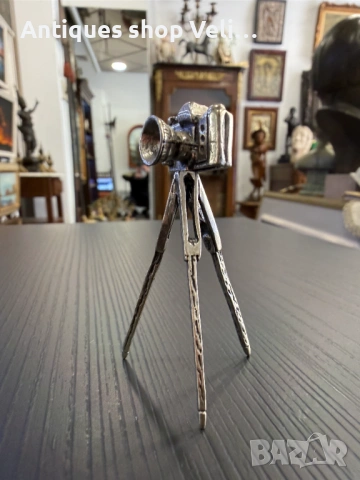 Сребърна миниатюра фотоапарат №7957, снимка 2 - Други ценни предмети - 53825335