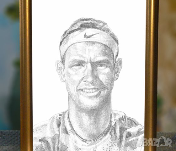 Портрет на тенисиста Григор Димитров . Молив ., снимка 2 - Картини - 41424006