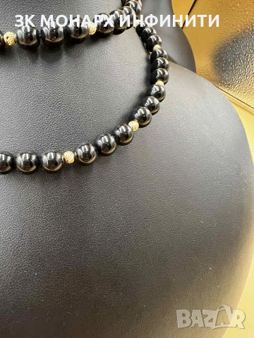 Златен Ланец с Топчета , снимка 3 - Гривни - 53079711