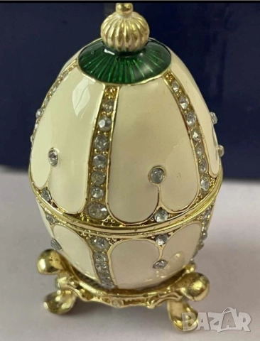 Яйце красива отваряема  бижутерка от метал и камъни за твойте любими бижута, снимка 2 - Други - 52542650