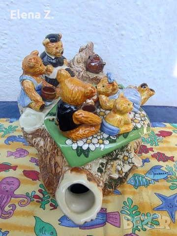 Голям подписан колекционерски чайник Paul Cardew , снимка 9 - Колекции - 52344404