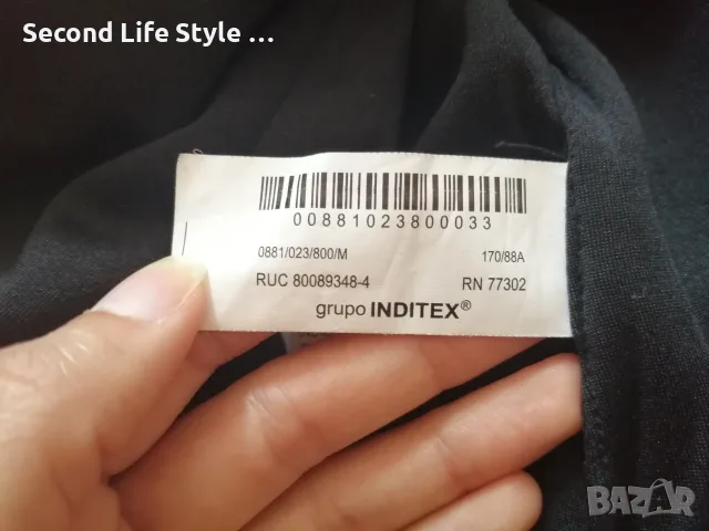 Zara корсет бюстие с шал чокър роза в черен цвят р-р М, снимка 11 - Корсети, бюстиета, топове - 55708320