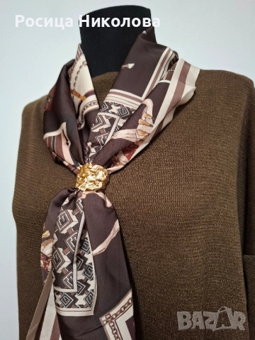 д блуза и шал, снимка 2 - Блузи с дълъг ръкав и пуловери - 52320029