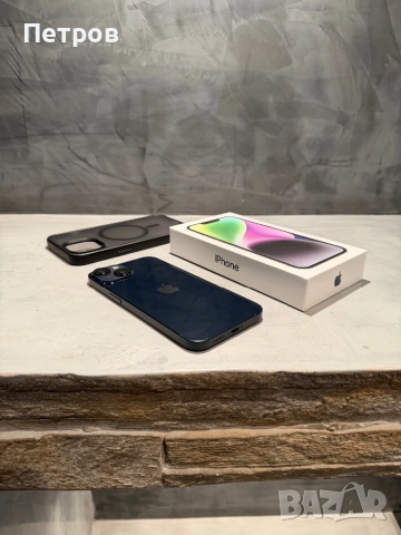 КАТО ЧИСТО НОВ Iphone 14 128 GB Midnight + подарък, снимка 3 - Apple iPhone - 52774300