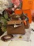 чанта Ермес Mini Kelly 19*Кели*HERMES KELLY 19 CRAIE Epsom Gold Hardware, снимка 3
