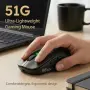 Нова черна Безжична тиха мишка RK Royal Kludge MO1 6 бутона Bluetooth 2.4GHz USB-C, снимка 2