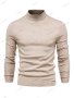 Елегантен мъжки топъл пуловер със средно деколте, 6цвята - 023, снимка 3