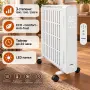 Маслен радиатор KAMINER Arvell 2500 W c WiFi — черен или бял, снимка 4
