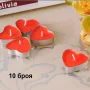5873 Чаени свещички Сърца, 10 броя, снимка 1