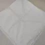 Винтидж бяла 100 % памук, покривка с вградена дантела, снимка 3