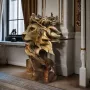 Елегантна Статуя на Лъвска Глава от Смола, снимка 6