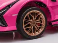 Lamborghini Sian 12V – Детска акумулаторна кола, Розова, EVA гуми, снимка 10