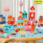 Дървен конструктор City Builder - комплект от 100 части - КОД 4122, снимка 10