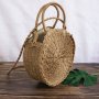 Стилна плетена дамска сламена Еко чанта, снимка 4
