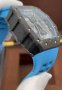 Мъжки луксозен часовник Richard Mille RM 53-01 Blue Rubber Strap Super High Quality , снимка 13