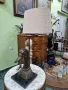 Уникална антикварна дизайнерска настолна фигурална лампа , снимка 2