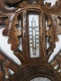 Стар резбован барометър и термометър от около 1890година, снимка 3