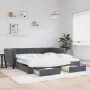 vidaXL Дневно легло с уширение и чекмеджета, без матрак, 100x200 см, снимка 2
