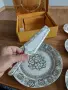 YAMASEN - Японски порцеланов сервиз за торта позлатен с 24 каратово злато, снимка 6