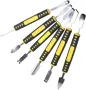 6 броя стоманени лостчета с 12 различни накрайника за ремонт на електроника, снимка 1