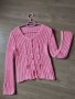 Розова блузка на дупки, снимка 1 - Блузи с дълъг ръкав и пуловери - 40572294