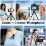 Нови 2 броя мини безжичен микрофон за iPhone iPad Android влог YouTube подкаст 20 м обхват, снимка 5