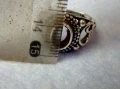Стар АЖУРЕН РЕТРО АРТ ПОСРЕБРЕН БРОНЗОВ ПРЪСТЕН с ГНЕЗДО За ИНКРУСТИРАНЕ на СКЪПОЦЕНЕН КАМЪК 47674, снимка 4