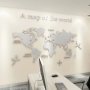 Карта на света Earth World Decor Crystal Wall Art 180х100 за стена НОВО, снимка 1