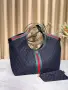 Gucci Луксозна Дамска Чанта С Монограм Зелено-Червена Лента И Несесер - Различни Цветове Код SEM-784, снимка 8