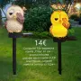 Соларна LED градинска лампа „Сова“ 41 см – LED осветление, сензор за здрач , снимка 1