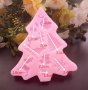 Коледен елха с елен снежинка шейна имел камбанки силиконов молд форма фондан, снимка 4
