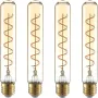 TEKLED® T30 нажежаема жичка Vintage LED крушки, 185 мм, Е27, 4W, 4 броя, снимка 1