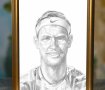 Портрет на тенисиста Григор Димитров . Молив ., снимка 2