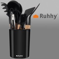 Комплект силиконови прибори за готвене Ruhhy 12 броя + включена метална поставка, снимка 7 - Други стоки за дома - 42165954