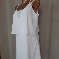 SOPHYLINE L Бяла къса рокля , снимка 5 - Рокли - 41115405