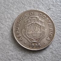Монети . Коста Рика.  10 и 100 колона . , снимка 3 - Нумизматика и бонистика - 36502808