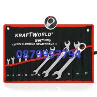 12бр. Чупещи звездогаечни тресчотъчни ключове Kraftwelle 8-22-mm, снимка 1 - Ключове - 40350196