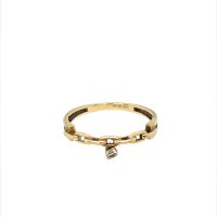 Златен дамски пръстен 1,49гр. размер:55 14кр. проба:585 модел:22343-1, снимка 1 - Пръстени - 44376116