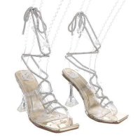 Елегантни дамски сандали на висок ток, 5цвята , снимка 17 - Сандали - 40384475