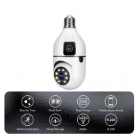 Интелигентна двойна камера за наблюдение, PTZ WiFi, CCTV, 6 MP, за фасунга, снимка 6 - IP камери - 44569161