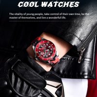 LIGE кварцов часовниk спортен модел комуфлаж 2023,водоусточив,дата,въртящ се безел, уникален дизайн, снимка 7 - Дамски - 41559940