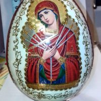 Яйце-икона-"Богородица", снимка 1 - Икони - 39710028
