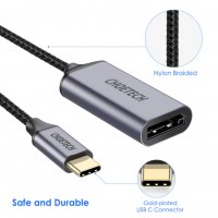 Адаптер Choetech, USB-C мъжки - HDMI женски, снимка 3 - Кабели и адаптери - 35981298