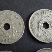 Монети . Белгия. 25 цента. От 1920 до 1923 година включително. , снимка 6 - Нумизматика и бонистика - 40969762
