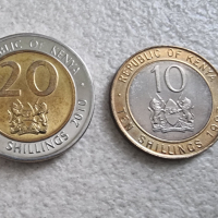 Монети. Африка. Кения. 50 цента, 1, 5, 10 и 20 шилинга. UNC. Чисто нови. 5 бройки., снимка 2 - Нумизматика и бонистика - 44571986