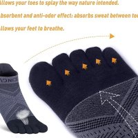 Чорапи Geila, чорапи за бягане с пет пръста до глезена – размер М, снимка 3 - Други спортове - 42165939